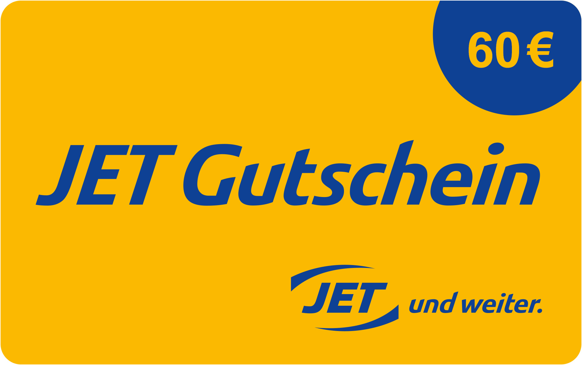 60,&ndash; &euro; JET-Gutschein